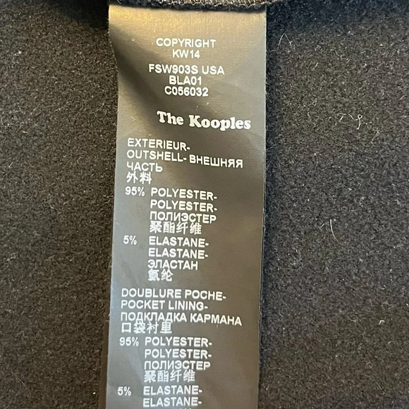 The Kooples Sport Black Vegan Leather Biker Jacket - Picture 10 of 10